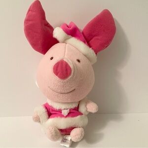 Disney Piglet Christmas Santa Plush Pink Suit Hat Grand Smart Winnie the Pooh